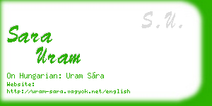 sara uram business card